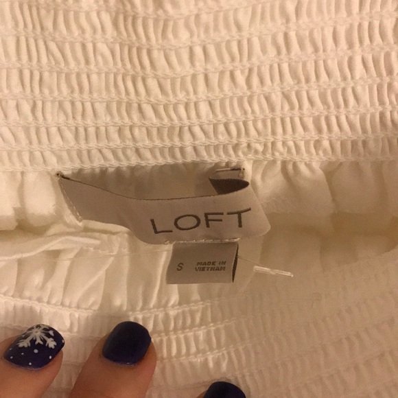 Loft white cut out shoulder blouse - Picture 5 of 5